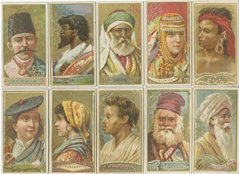 1889 N24 Allen & Ginter "Types of All Nations" Complete Set (50) 